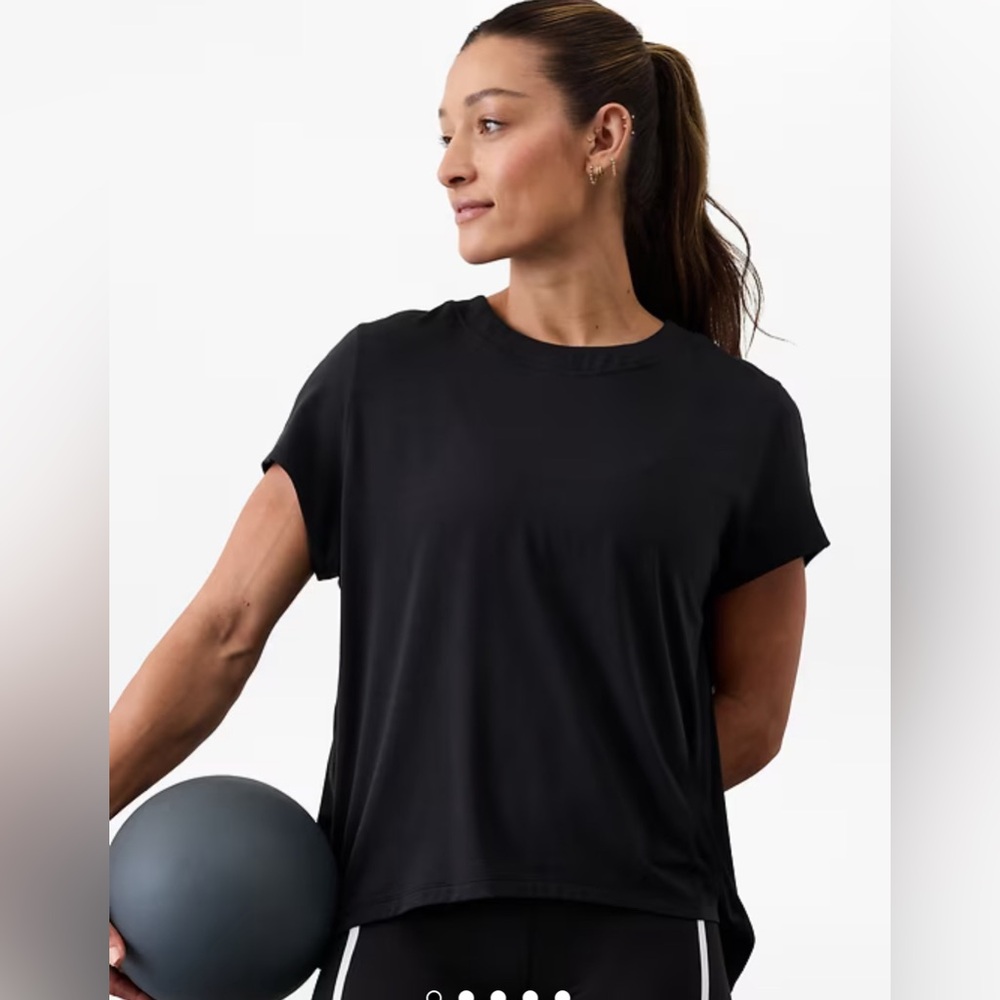 NWT Athleta 2X with ease tee black - Picture 4 of 8